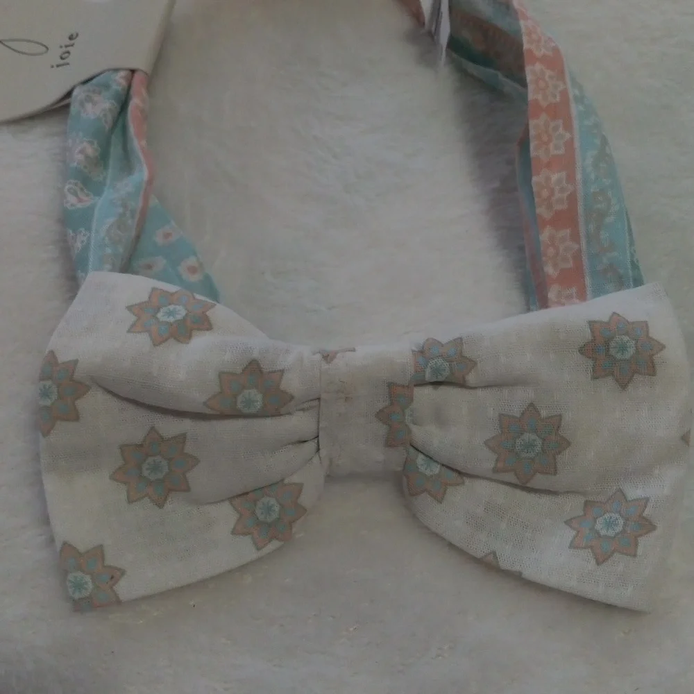 Joie Little Girl 3T Pink & White Floral Paisley Stretch Headband NWT